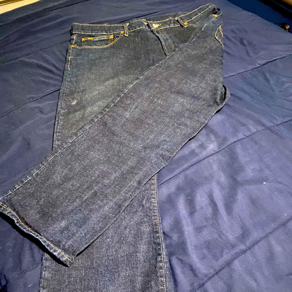 Pretty much brand new, worn maybe 3 times too big for me. Size 40x32
